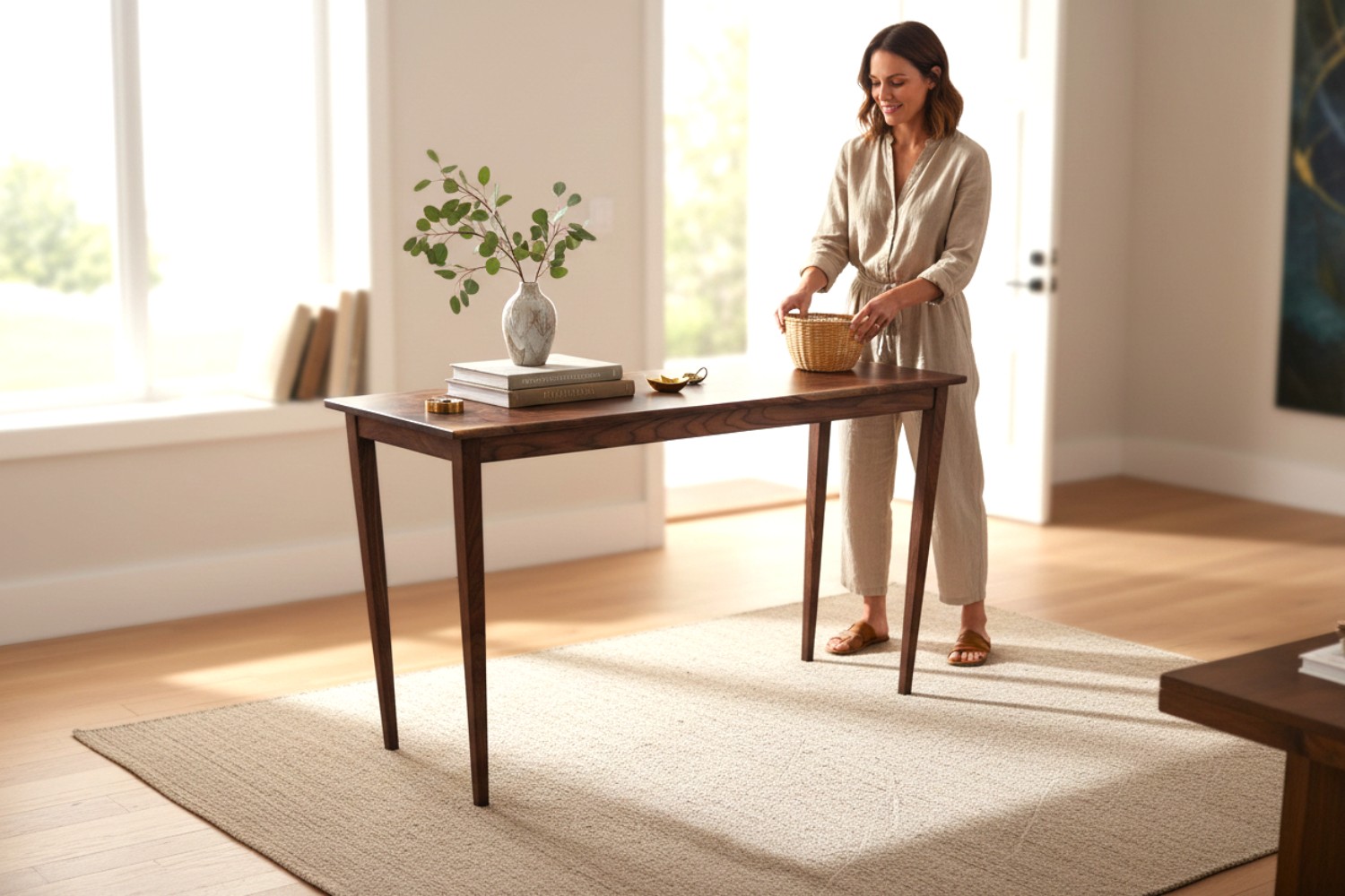 Derek's Walnut Sofa Table (#335)